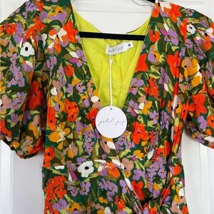 Petal & Pup Colorful Floral Mini Dress